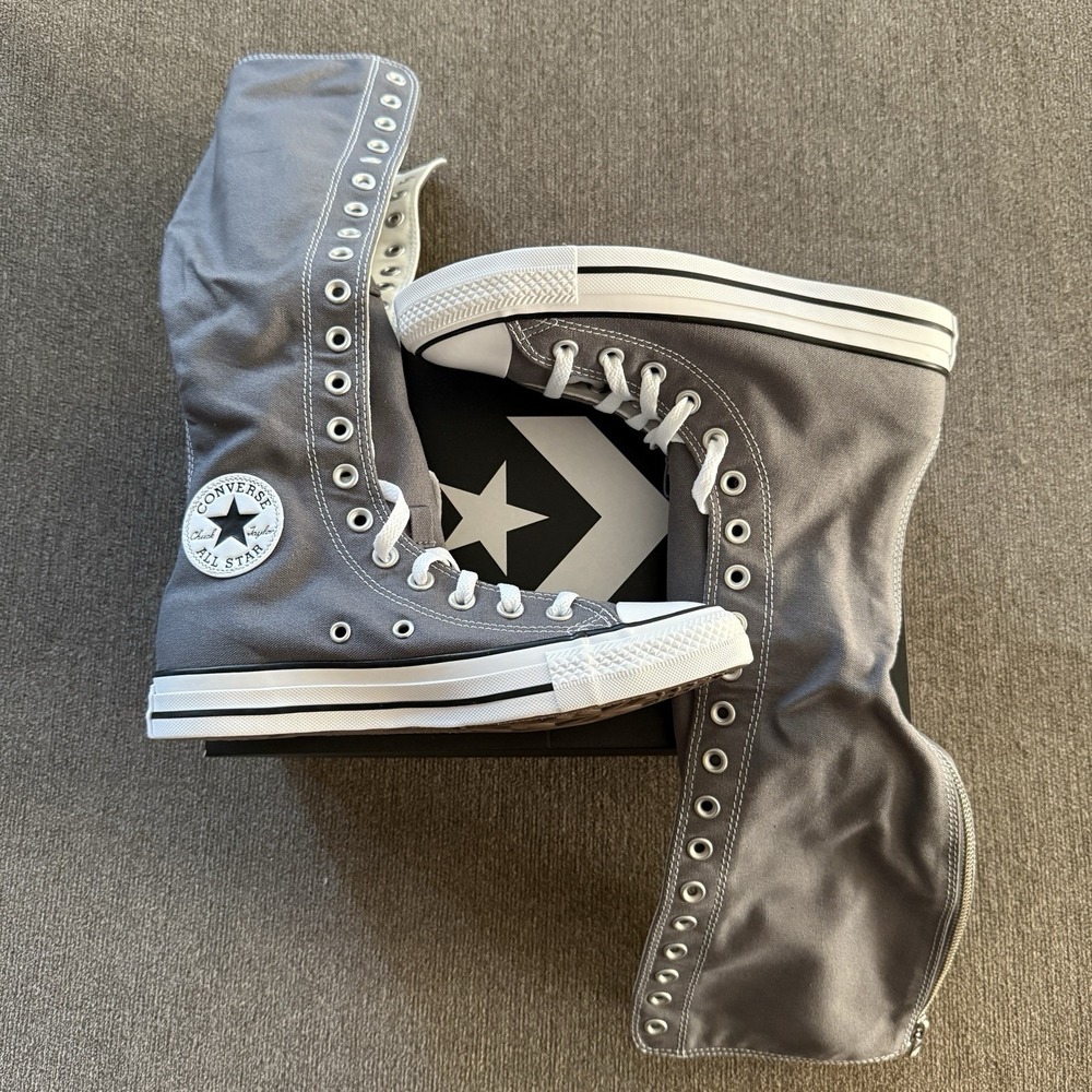 Converse Women's Chuck Taylor All Star XX-HI Knee-High Shoes A12319C Gray Size 5